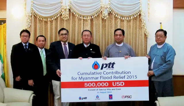 PTT Group supports Myanmar’s devastating floods