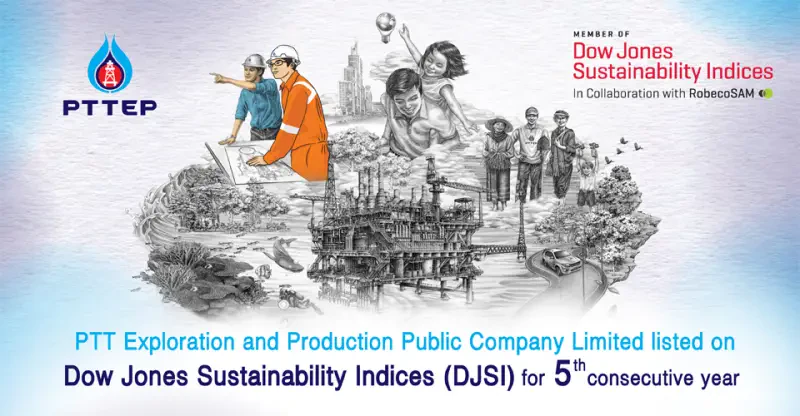 Fifth consecutive year of PTTEP as Dow Jones Sustainability Indices (DJSI) member
