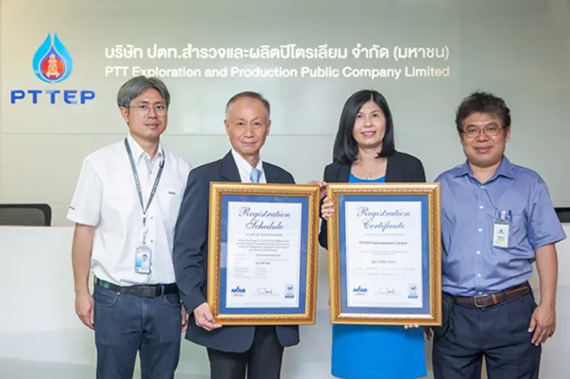 PTTEP’s Petroleum Development Support Base certified with ISO 45001