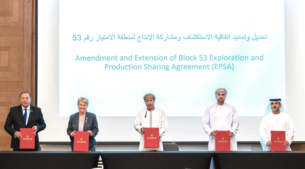 PTTEP, MEM, and their partners sign an agreement to extend the Block 53 concession in Oman